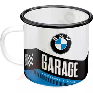 BMW garažo emaliuotas puodelis-1