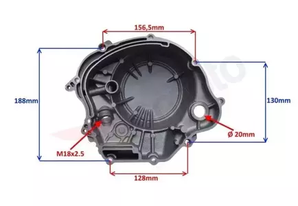Rechte Motorabdeckung Yamaha YBR 125-3