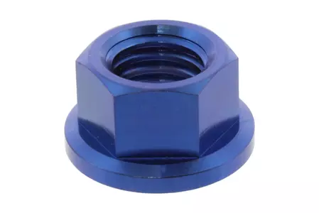 Přírubová matice PRO-BOLT M10x1,50 mm titanová modrá - TIFLN10B