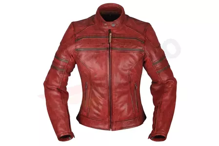 Modeka Iona Lady chaqueta de moto de cuero rojo 34-1