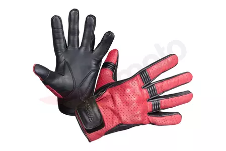 Ženske motorističke rukavice Modeka Hot Two Lady crveno-crne DS-1