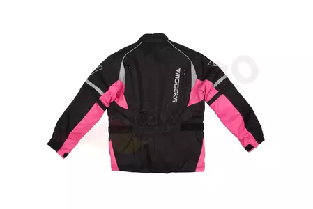 Modeka Tourex II Kinder-Motorradjacke schwarz-rosa 140-2