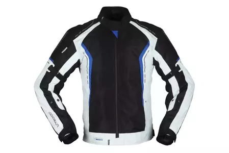 Modeka Khao Air tekstilna motoristična jakna črna, siva in modra 4XL-1