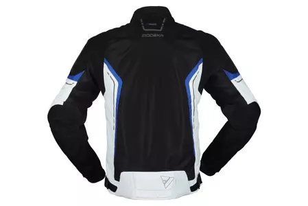 Modeka Khao Air giacca da moto in tessuto nero, grigio e blu M-2