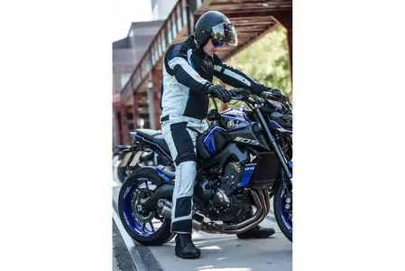 Modeka Khao Air tekstiilinen moottoripyörätakki musta, harmaa ja sininen M-4