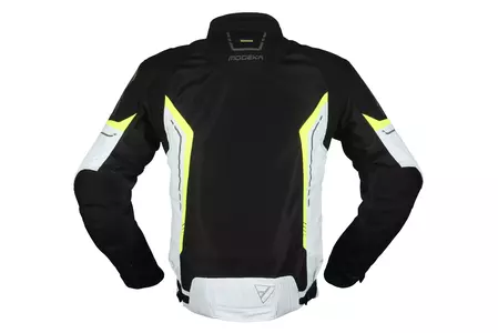 Modeka Khao Air giacca da moto in tessuto nero cenere-neon 3XL-2