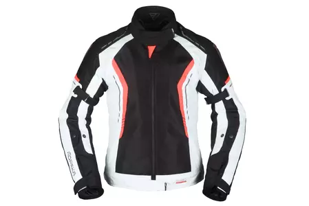 Modeka Khao Air Lady giacca da moto in tessuto nero, grigio e rosso 40 - 08424238840