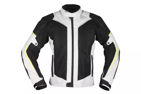 Modeka Mikka Air chaqueta de moto textil negro y ceniza M-1