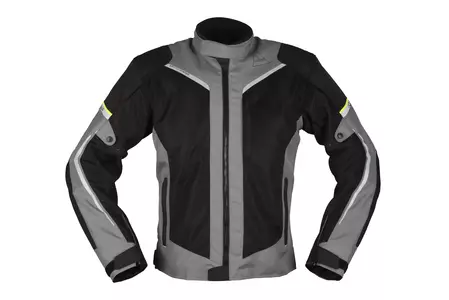 Modeka Mikka Air textilná bunda na motorku čierno-šedá 3XL-1