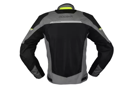 Modeka Mikka Air giacca da moto in tessuto nero-grigio 6XL-2