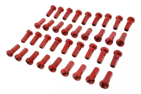 JMP punaiset alumiiniset takapyörän nippelit (36 kpl)