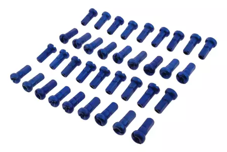 JMP blauwe aluminium voorwielnippels (36 stuks)