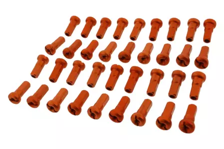 Bicos da roda dianteira em alumínio laranja JMP (36 peças)