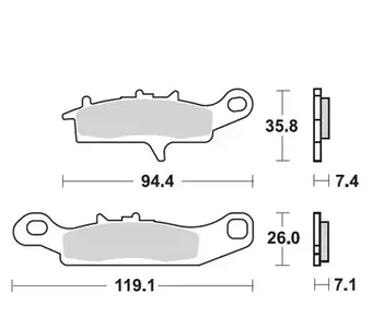ProX remblokken voor Kawasaki KFX 450 R 08-14 (Links) KVF 650 Brute Fo - 37.209402