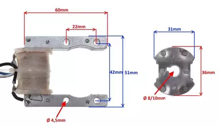 Stator iskrownik z kołem silnik rowerowy 50 cm3-2