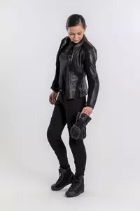 Dámska kožená bunda na motorku Rebelhorn Rebel Lady black D32-5