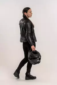 Moteriška motociklininko odinė striukė Rebelhorn Rebel Lady black D32-6