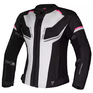 Jachetă de motocicletă din material textil pentru femei Rebelhorn Blast Lady negru-gri-roz S - RH-TJ-BLAST-63-DS