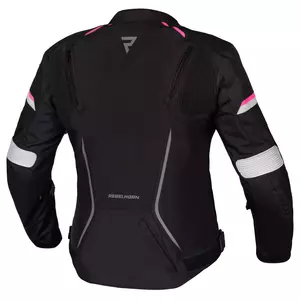 Rebelhorn Blast Lady дамско текстилно яке за мотоциклет черно/сиво/розово XS-2
