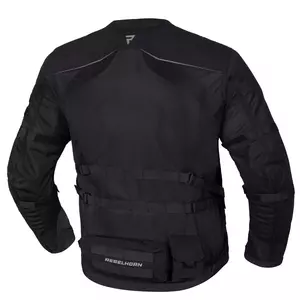 Rebelhorn Brutale giacca da moto in tessuto nero 4XL-2