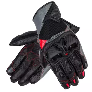 Rebelhorn Flux II δερμάτινα γάντια μοτοσικλέτας μαύρο/γκρι φλούο 3XL-1