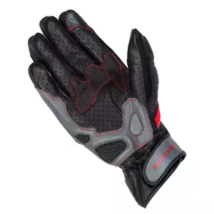Rebelhorn Flux II negro/gris fluo cuero guantes moto XS-3