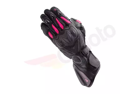 Дамски кожени ръкавици за мотоциклет Rebelhorn Rebel Lady black/pink DM-2