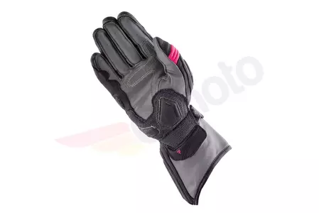 Rebelhorn Rebel Lady svart/rosa DM motorcykelhandskar i läder för damer-3