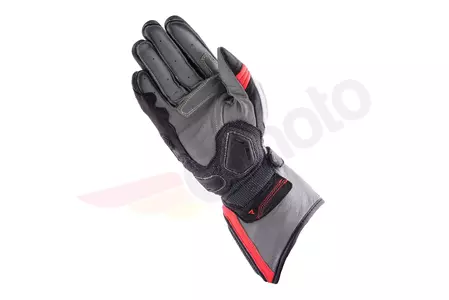 Γυναικεία δερμάτινα γάντια μοτοσικλέτας Rebelhorn Rebel Lady μαύρο, λευκό και κόκκινο DXS-3