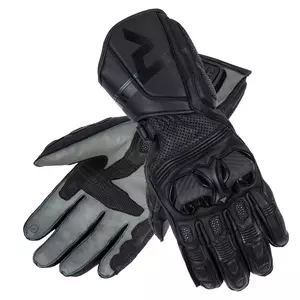 Rebelhorn ST Dlouhé kožené rukavice na motorku černo-šedé XL - RH-GLV-ST-LG-03-XL