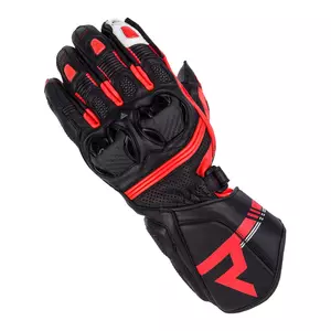 Rebelhorn ST Дълги кожени ръкавици за мотоциклет черно-сиво-червени 3XL-2