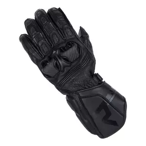 Γυναικεία δερμάτινα γάντια μοτοσικλέτας Rebelhorn ST Long Lady μαύρο/γκρι DL-2