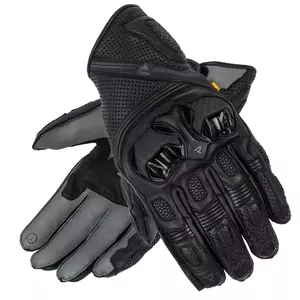 Rebelhorn ST Kratke usnjene motoristične rokavice črno-sive 3XL-1