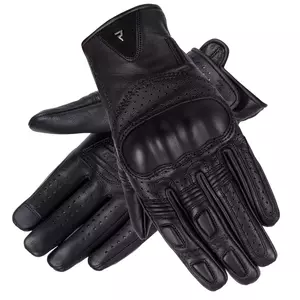 Ženske kožne motociklističke rukavice Rebelhorn Thug II, perforirane, crne DL-1