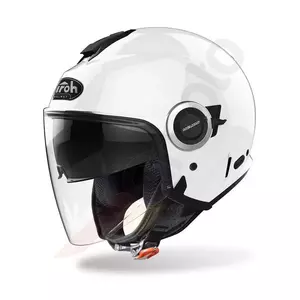 Capacete de motociclista Airoh Helios White Gloss XL de face aberta - HE-14-XL