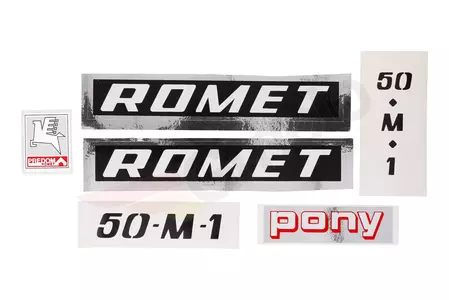 Rinkinys delux lipdukų Romet Motociklas Pony M1 - 253617