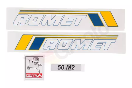 Sæt af gule klistermærker Romet Motorcykel Pony M2 - 253621