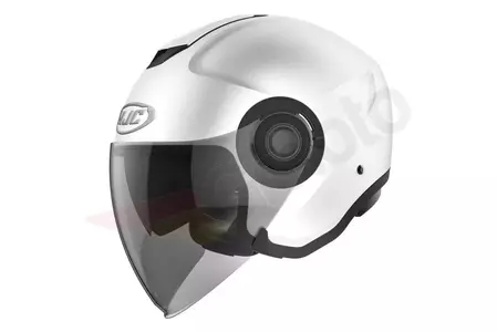 HJC I40 SEMI FLAT PEARL WHITE motorcykelhjälm med öppet ansikte M-1