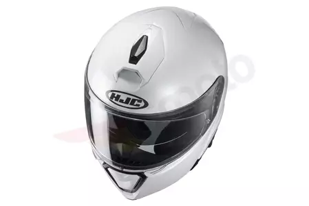 HJC I90 PEARL WHITE L Motorrad Kiefer Helm-2