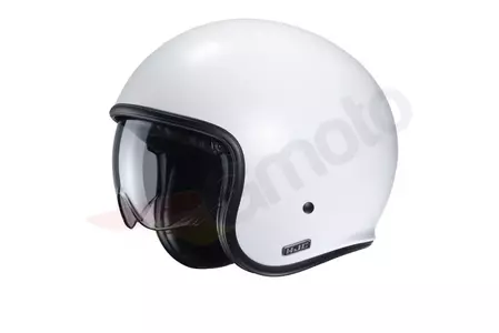 HJC V30 SEMI FLAT PEARL WHITE casco de moto abierto L - V30-SF-WHT-L