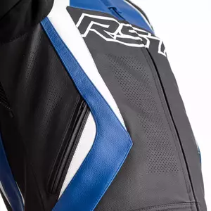 RST Tractech Evo 4 CE motorcykeljakke i læder sort/blå S-3