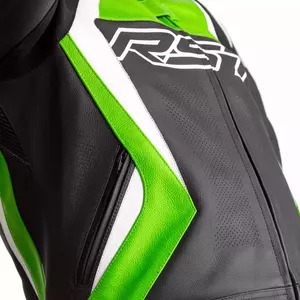 RST Tractech Evo 4 CE giacca da moto in pelle nera/verde L-3