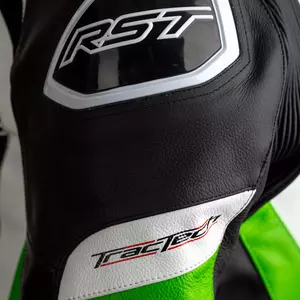 RST Tractech Evo 4 CE giacca da moto in pelle nera/verde L-4