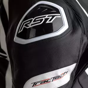 RST Tractech Evo 4 CE melna/balta S ādas motocikla jaka-6