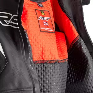 RST Tractech Evo 4 CE chaqueta de moto de cuero negro / blanco 3XL-4