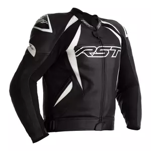 RST Tractech Evo 4 CE giacca da moto in pelle nera/bianca 4XL-1
