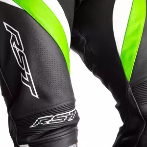 RST Tractech Evo 4 CE pantaloni de motocicletă din piele negru/verde M-3
