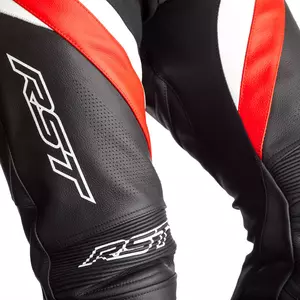 RST Tractech Evo 4 CE pantaloni de motocicletă din piele negru/roșu M-3
