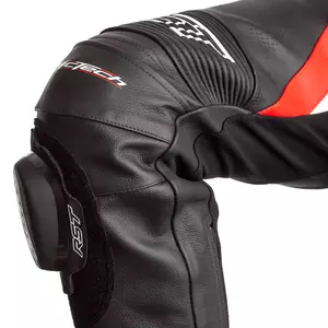 RST Tractech Evo 4 CE pantaloni de motocicletă din piele negru/roșu M-4
