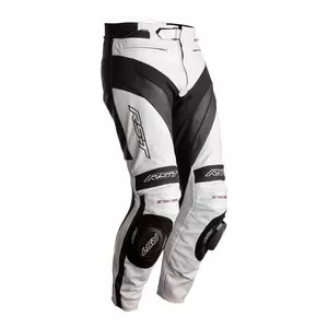 Pantalón de moto RST Tractech Evo 4 CE cuero S blanco/negro - 102358-WBLK-30